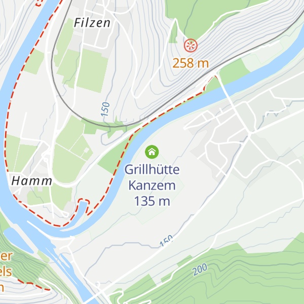 Map of Grillhütte Kanzem