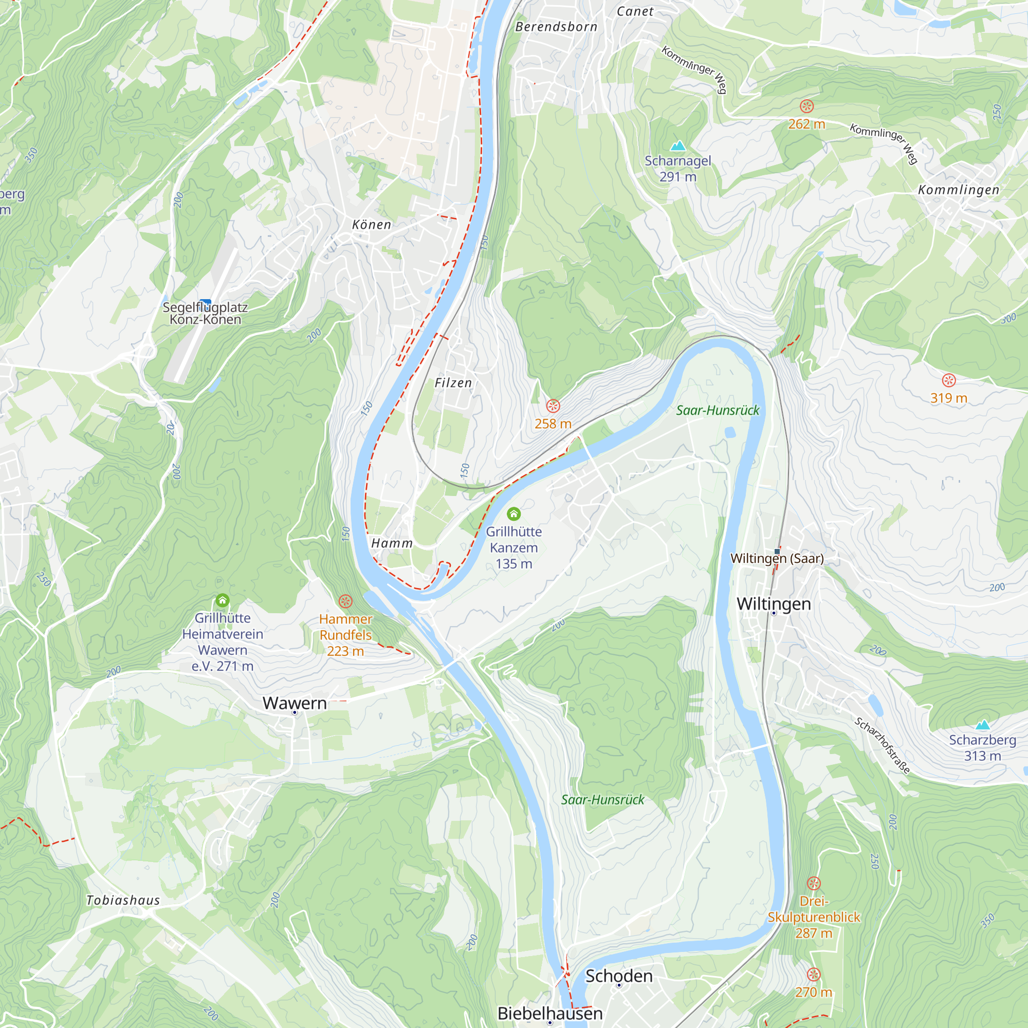 Grillhütte Kanzem map