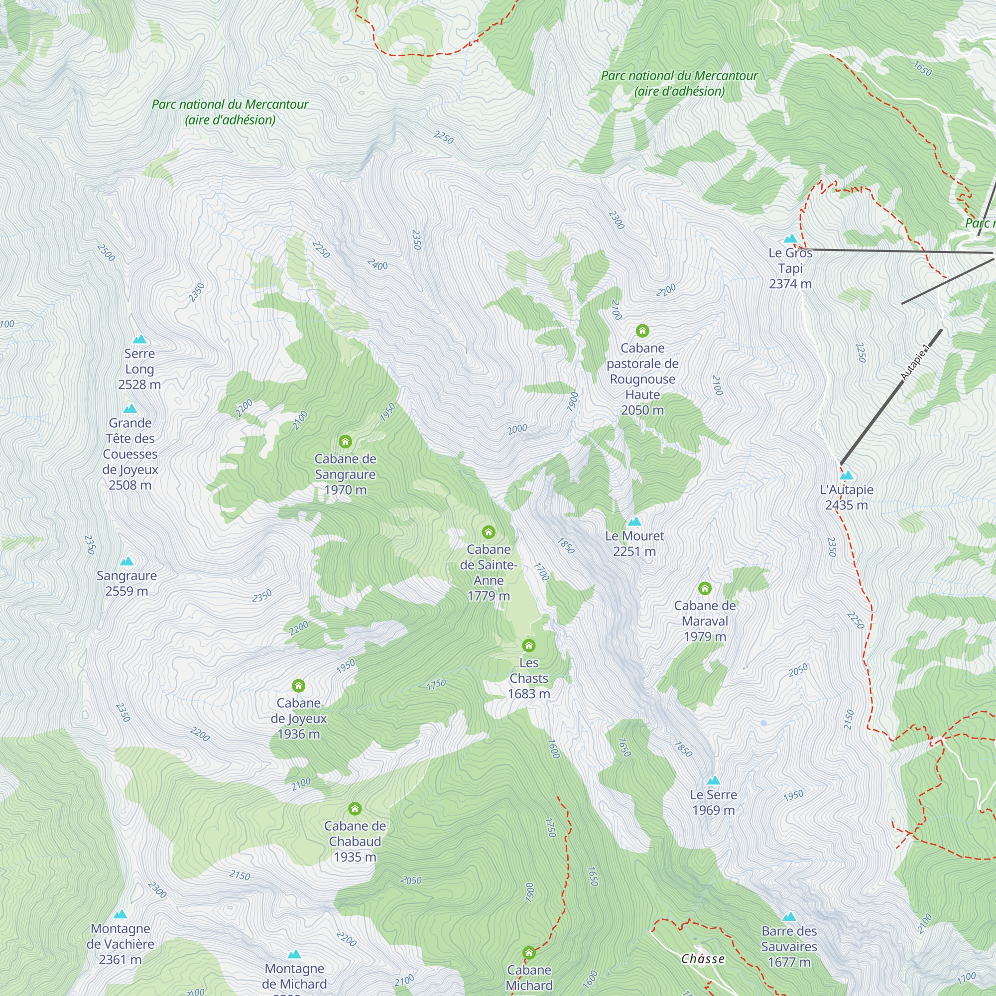 Cabane du Pont du Pas map