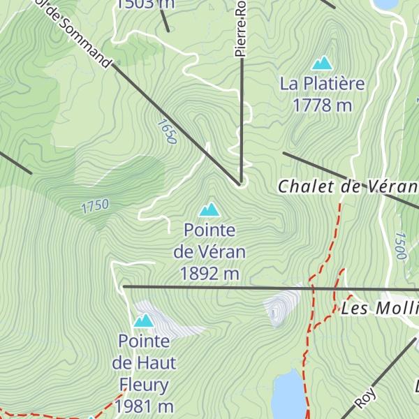 Map of Pointe de Véran