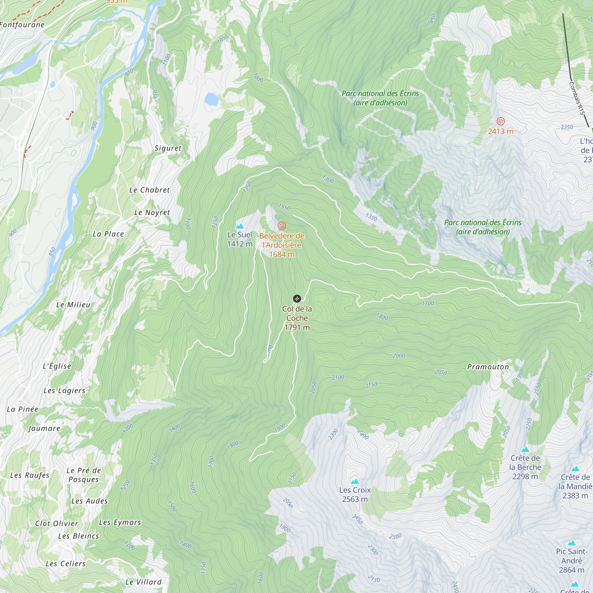 Cabane de la Coche map