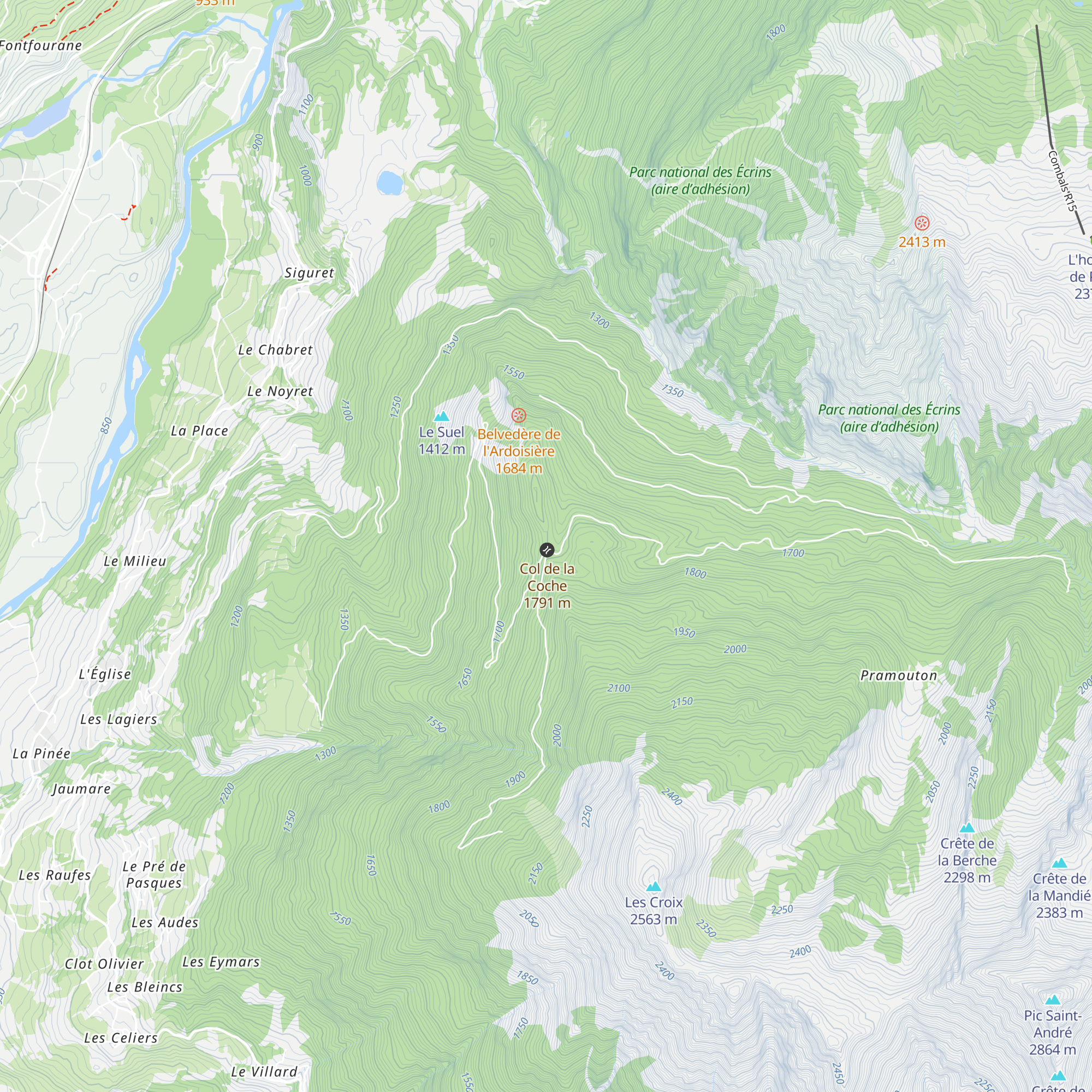 Cabane de la Coche map
