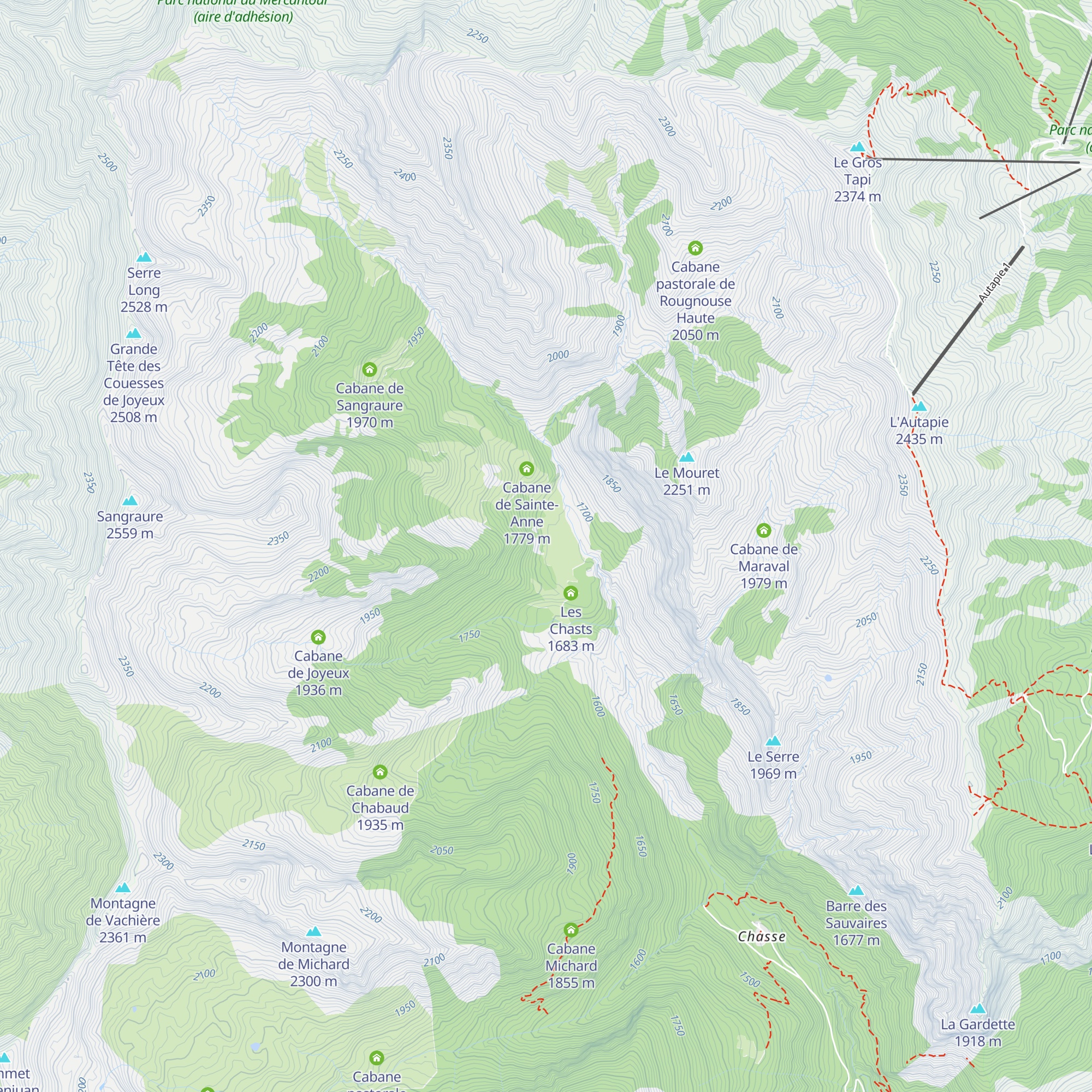 Cabanes de la Riourié - Marie-Louise map