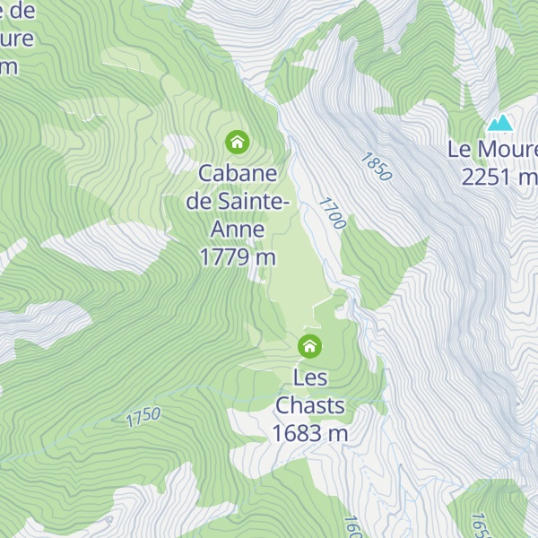 Map of Cabanes de la Riourié - Marie-Louise