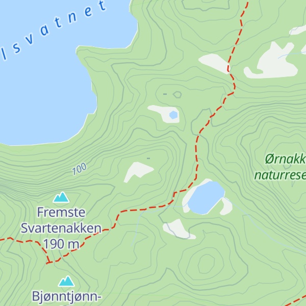 Map of Svartenakken