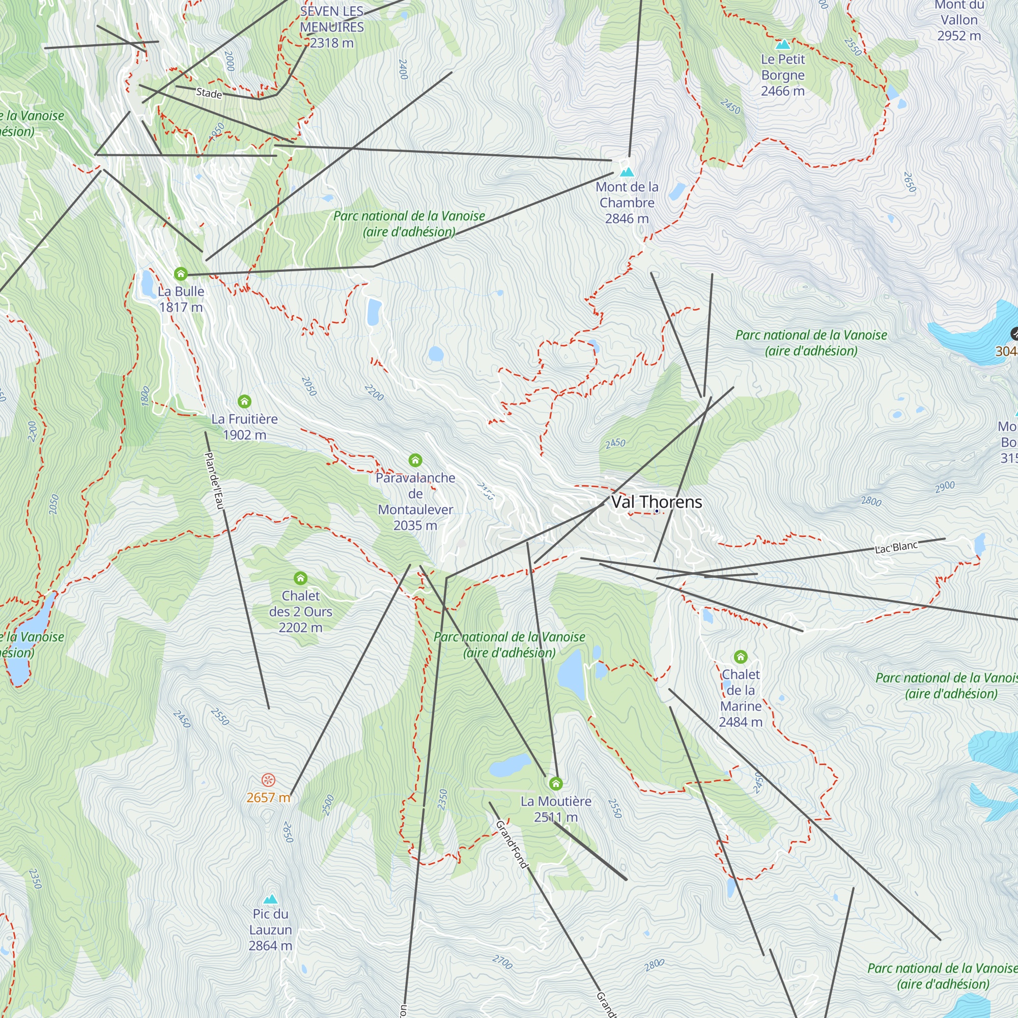 UCPA Val Thorens map