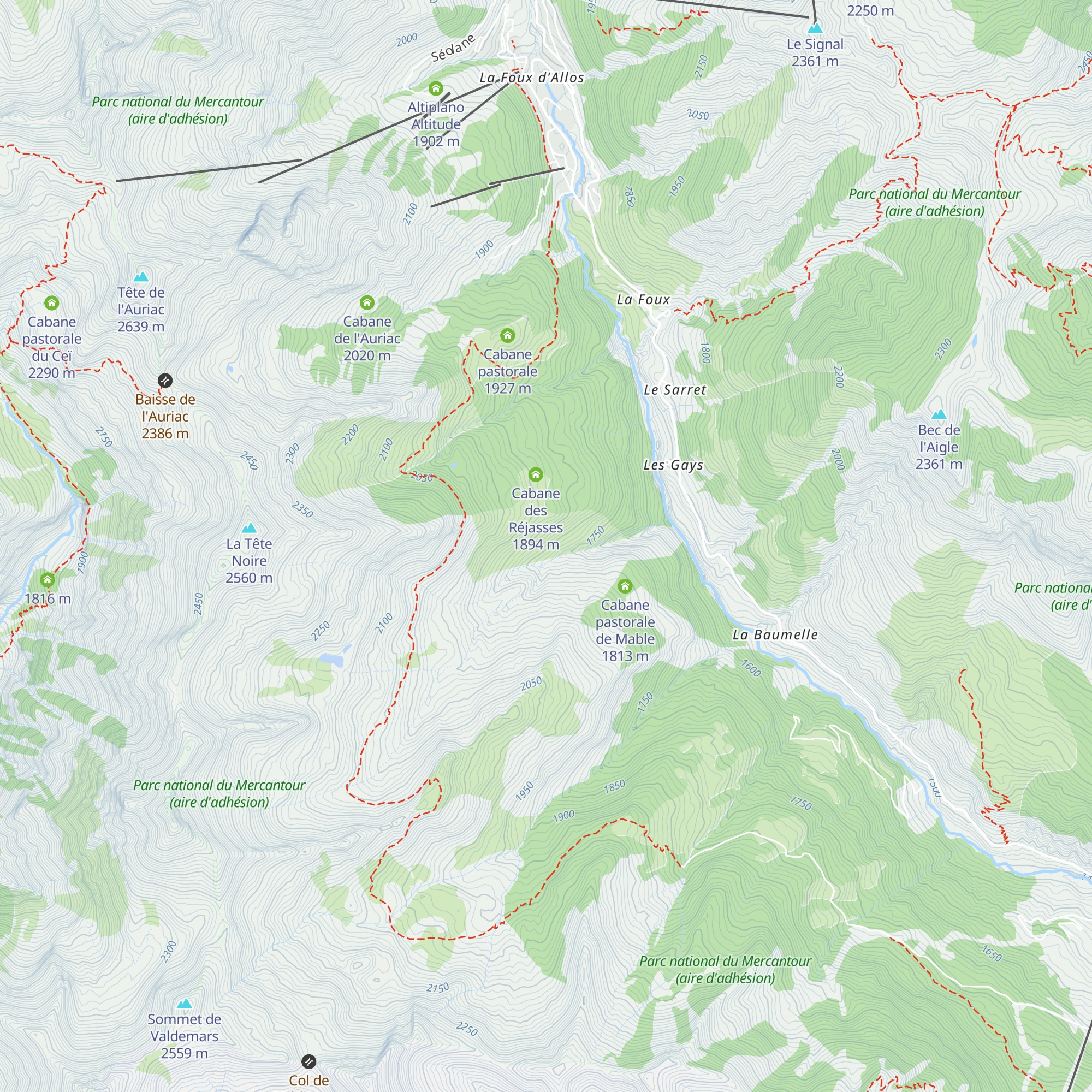 Cabane pastorale de Valboyère map
