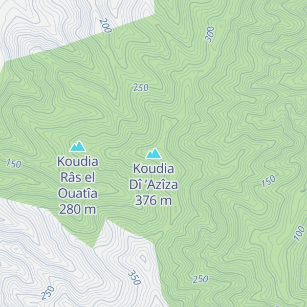 Map of Koudia Dî ’Azîza