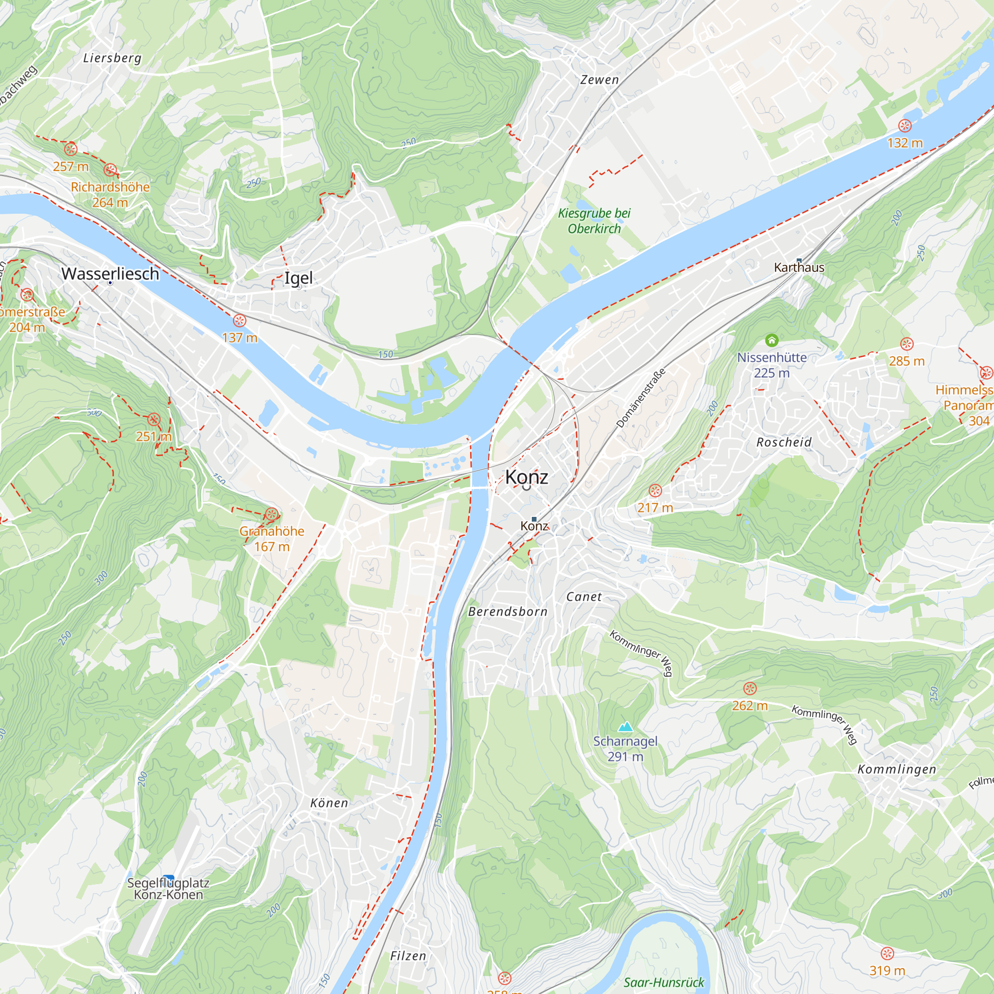 Tourist-Information Konz map