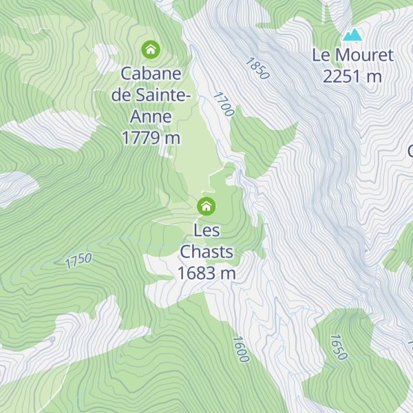 Map of Les Chasts