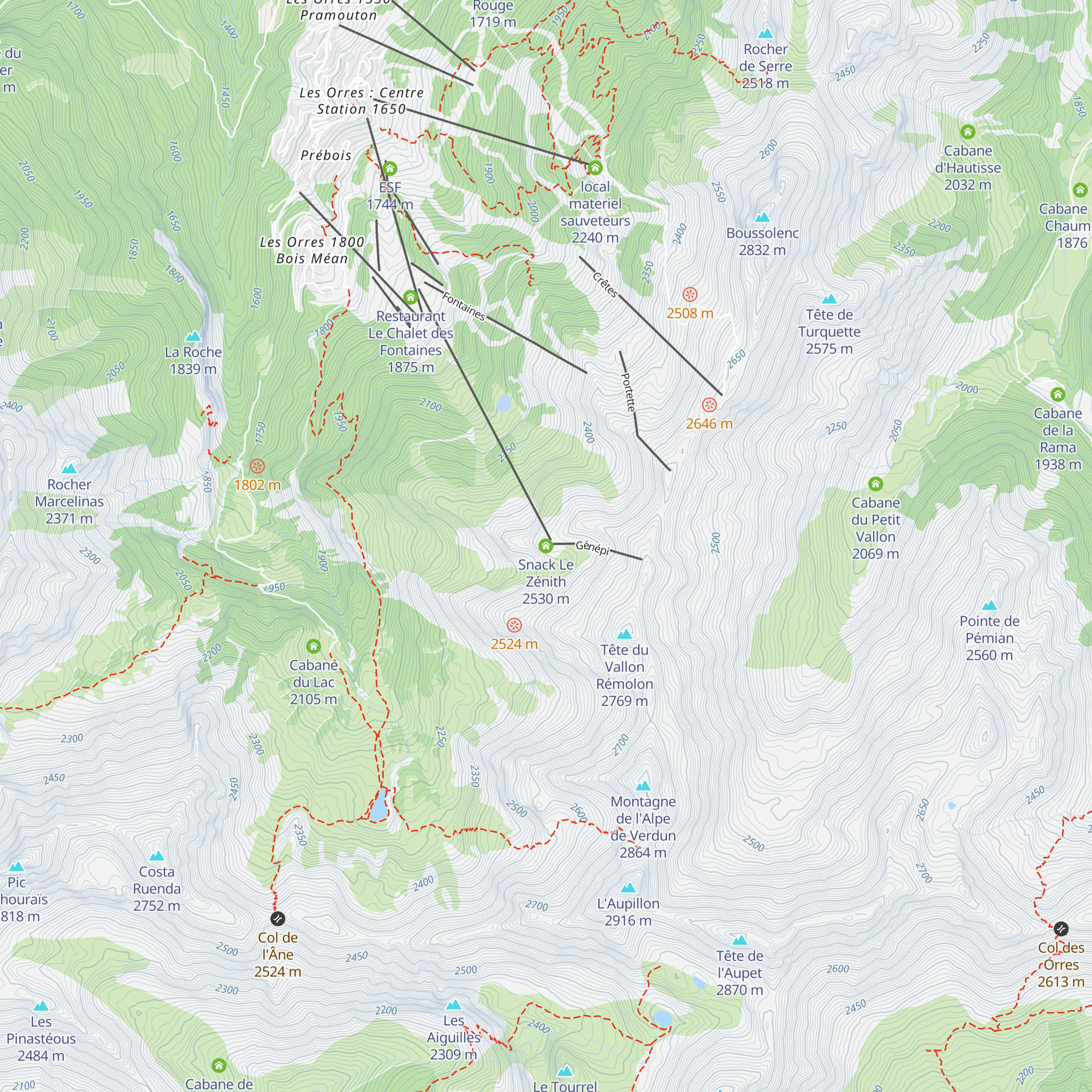 Snack Le Zénith map