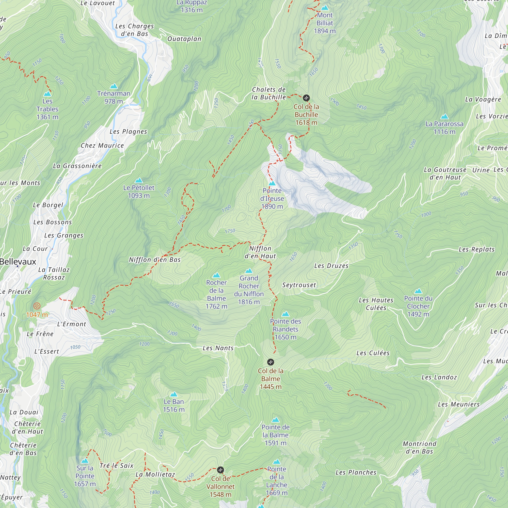 Refuge de Nifflon d'en Haut map