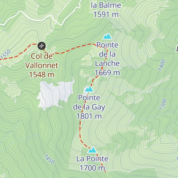 Map of Pointe de la Gay