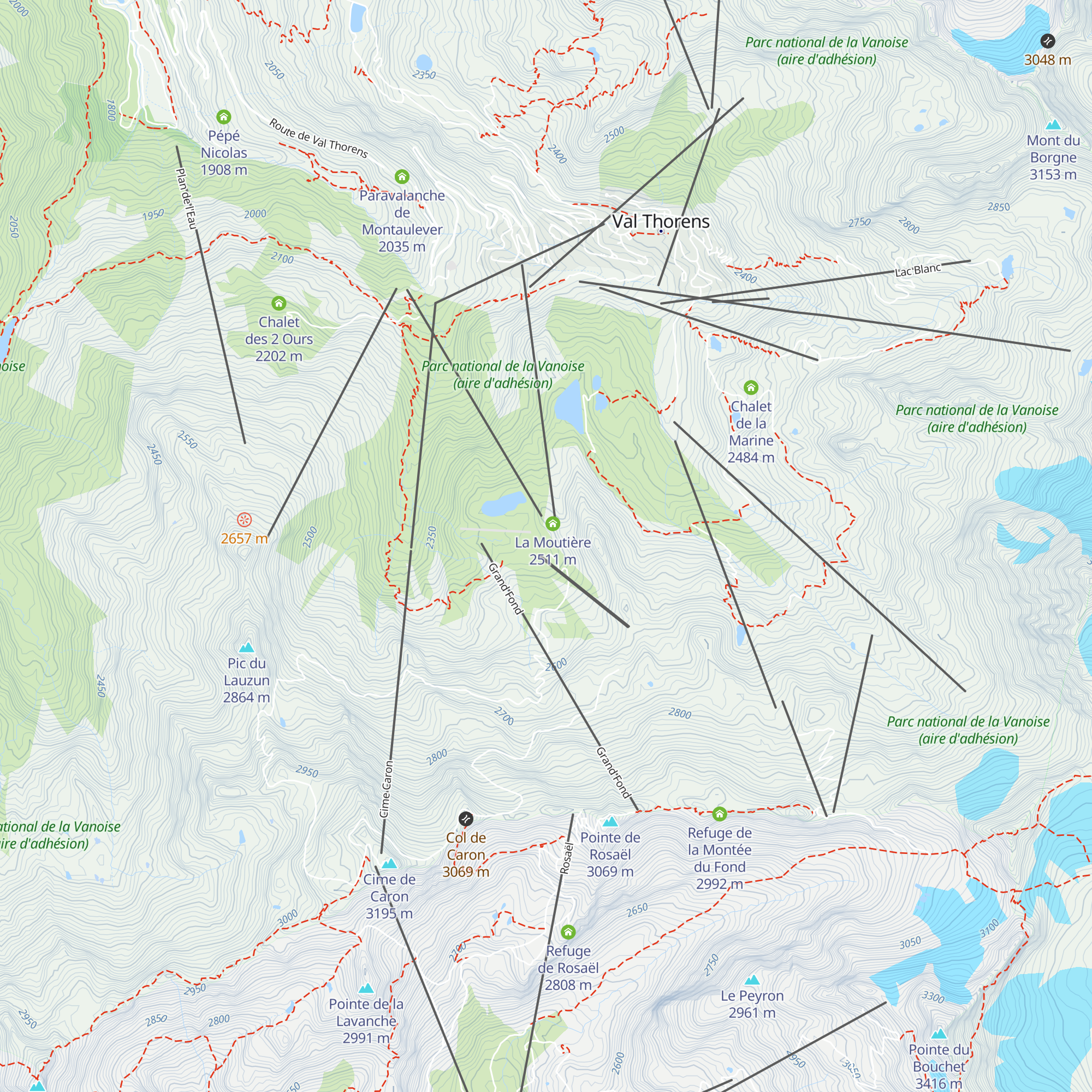 Chalet La Moutiere map