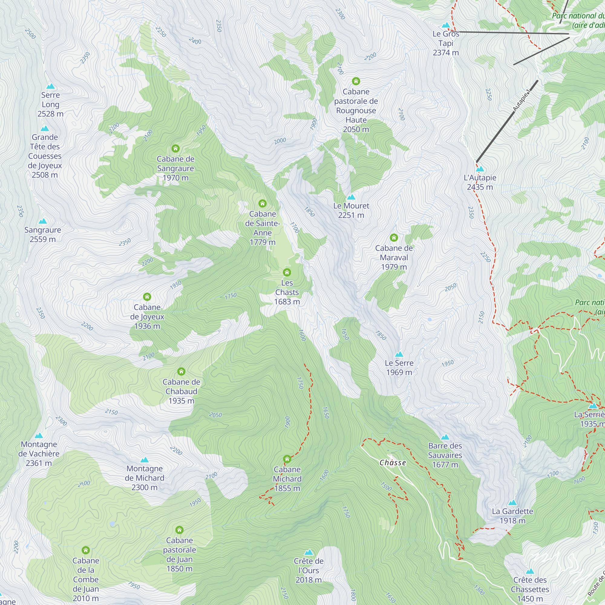 Cabane du Duc map