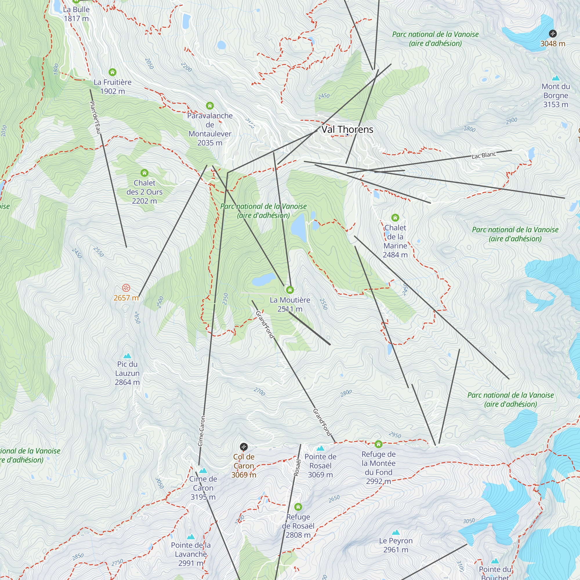 La Moutière map