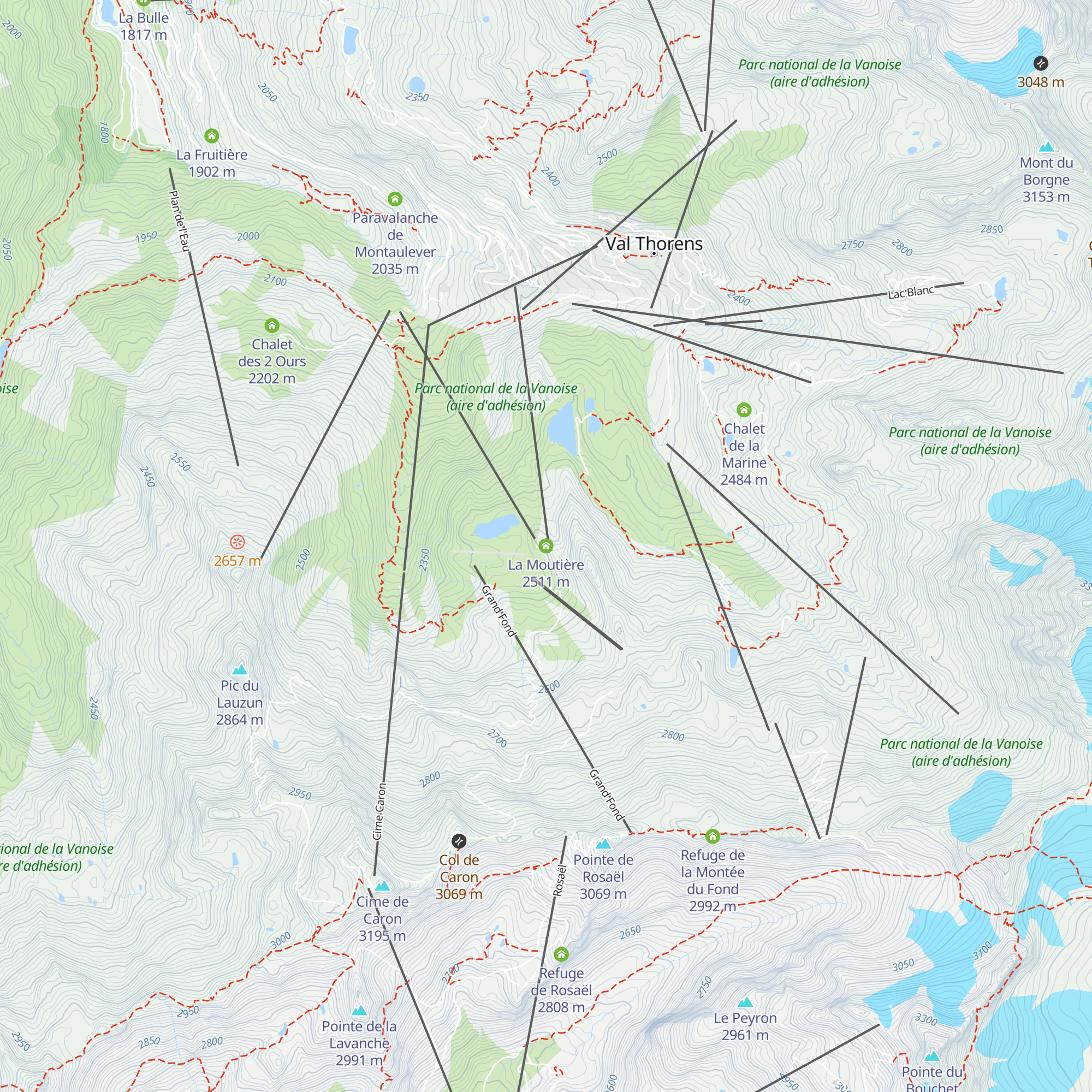 La Moutière map