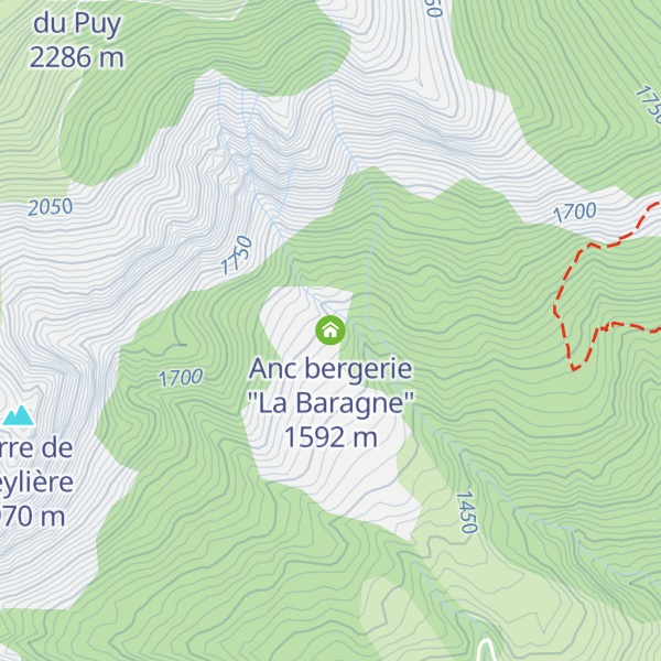 Map of Anc bergerie "La Baragne"