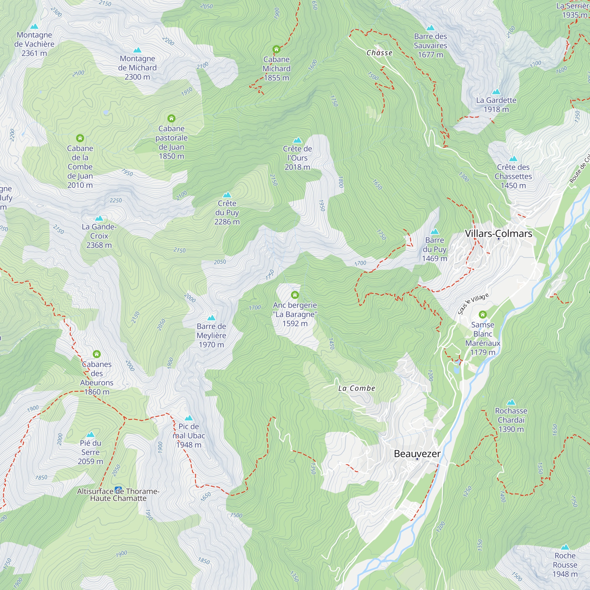 Anc bergerie "La Baragne" map