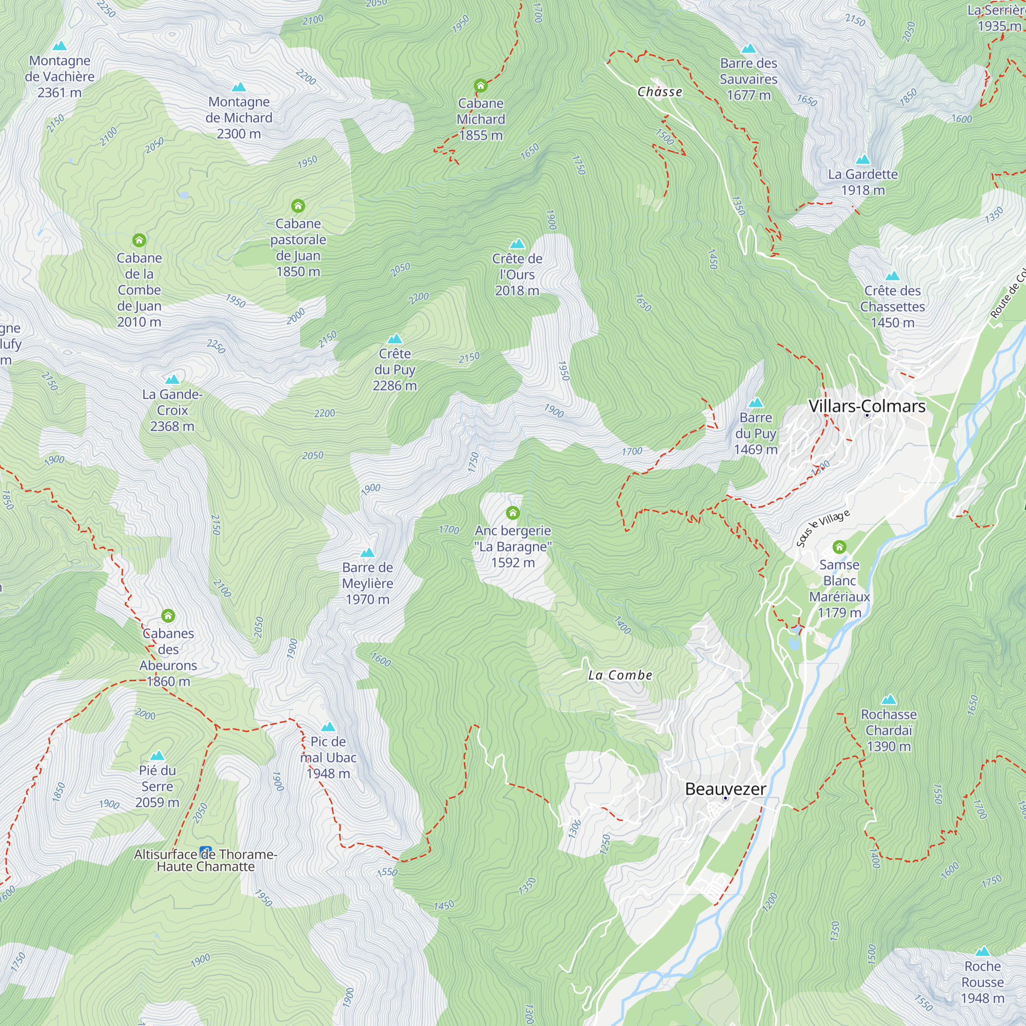 Anc bergerie "La Baragne" map