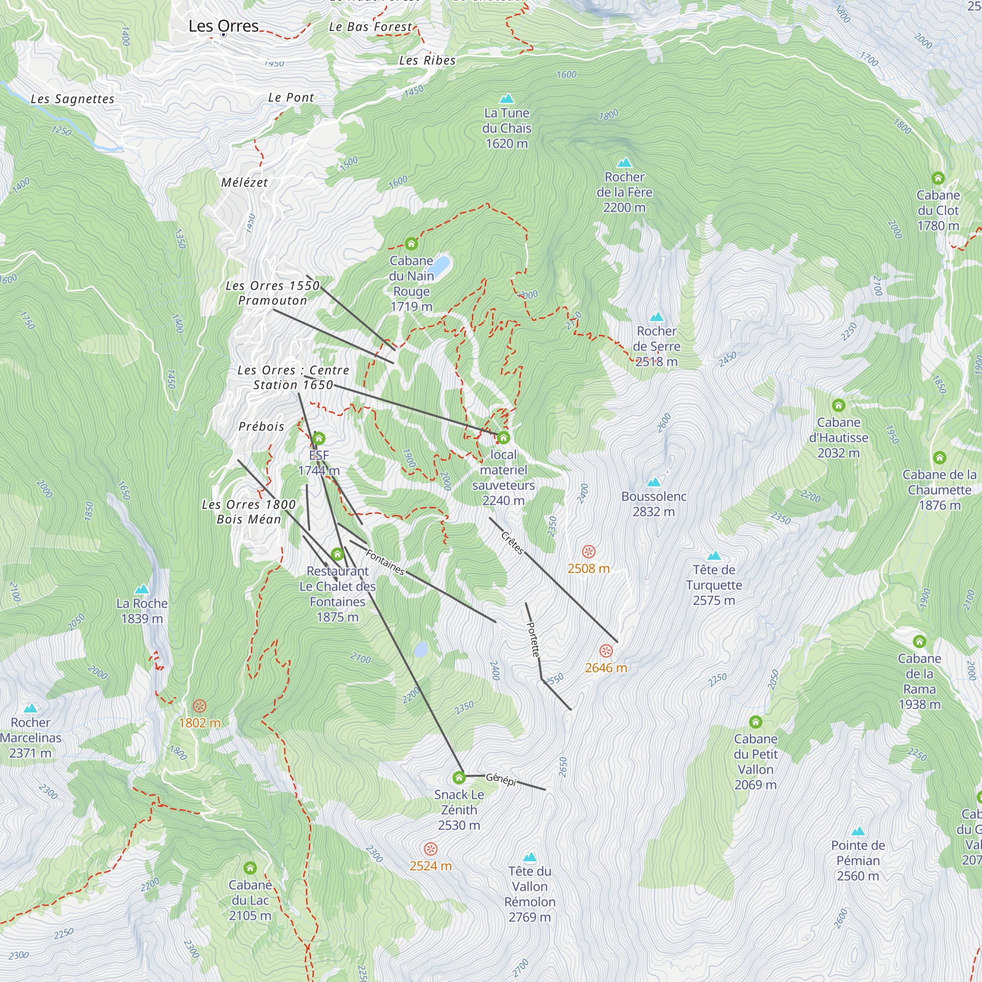 snack bar map