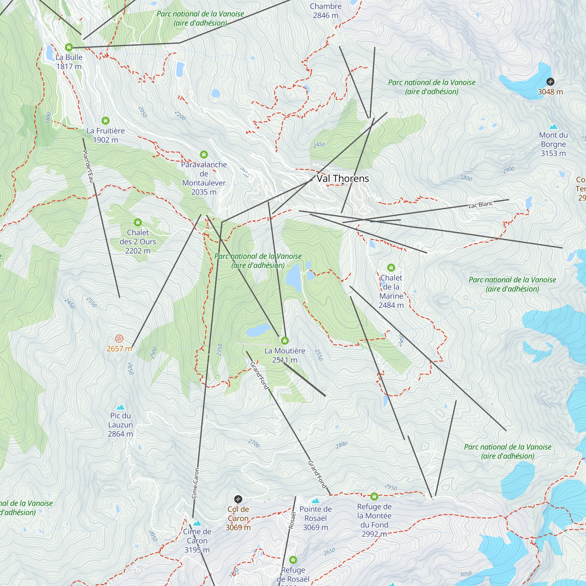 Chalet du Lac map