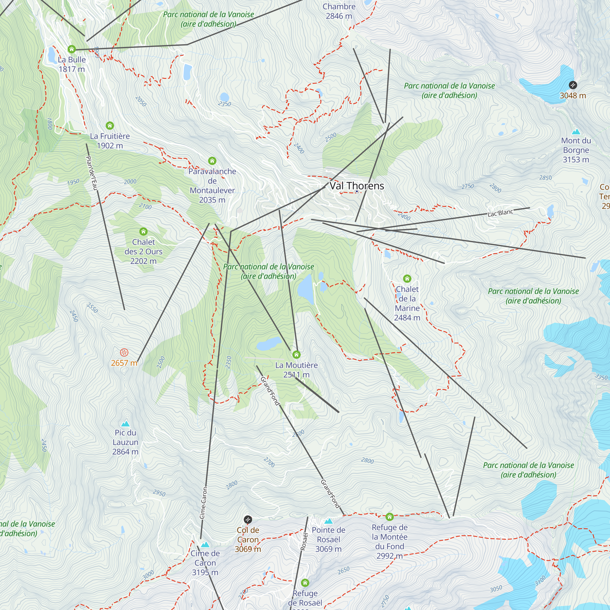Chalet du Lac map