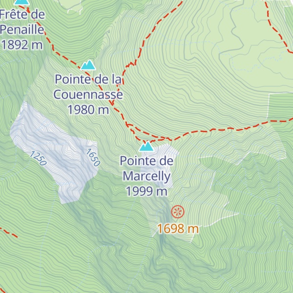 Map of Pointe de Marcelly