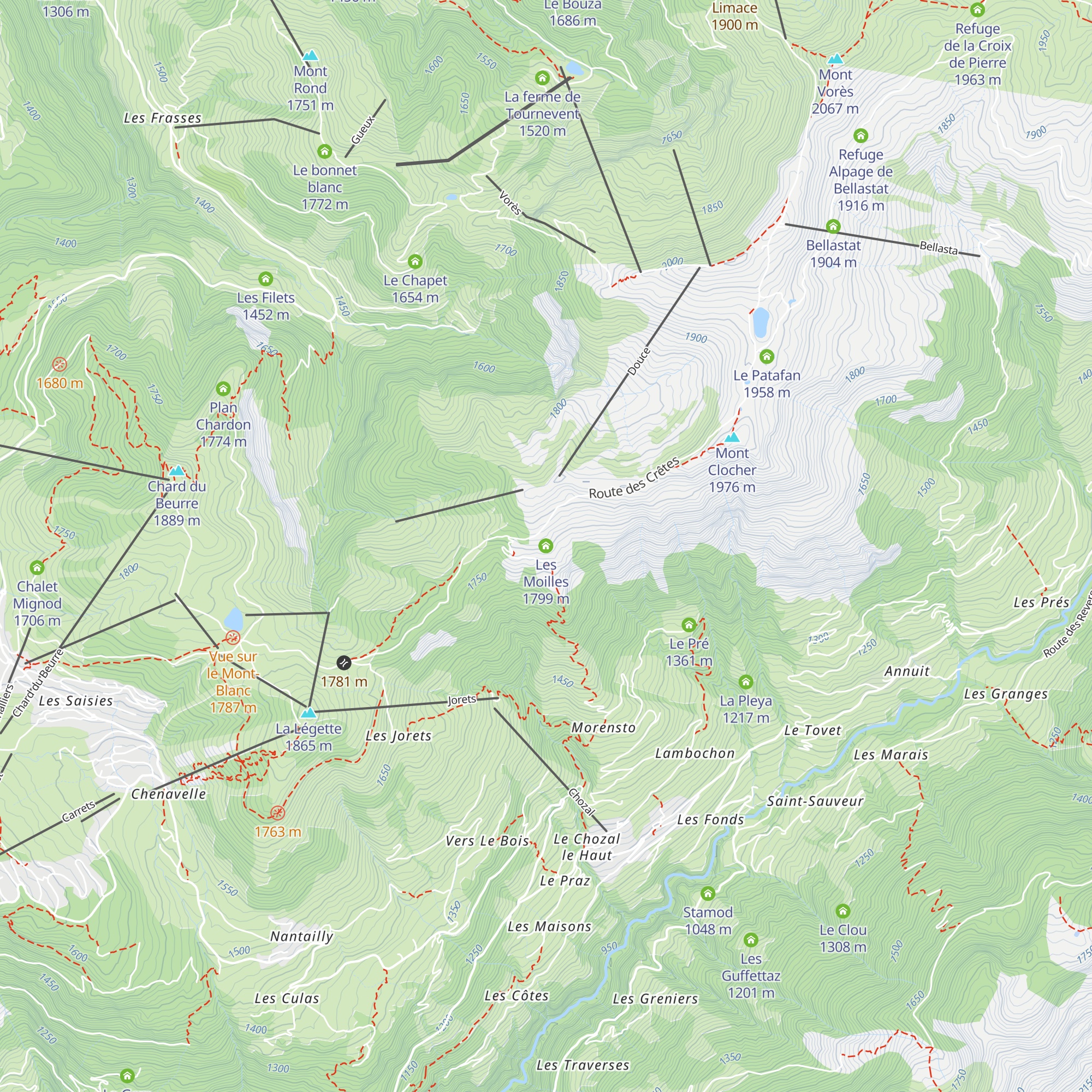 Les Moilles map