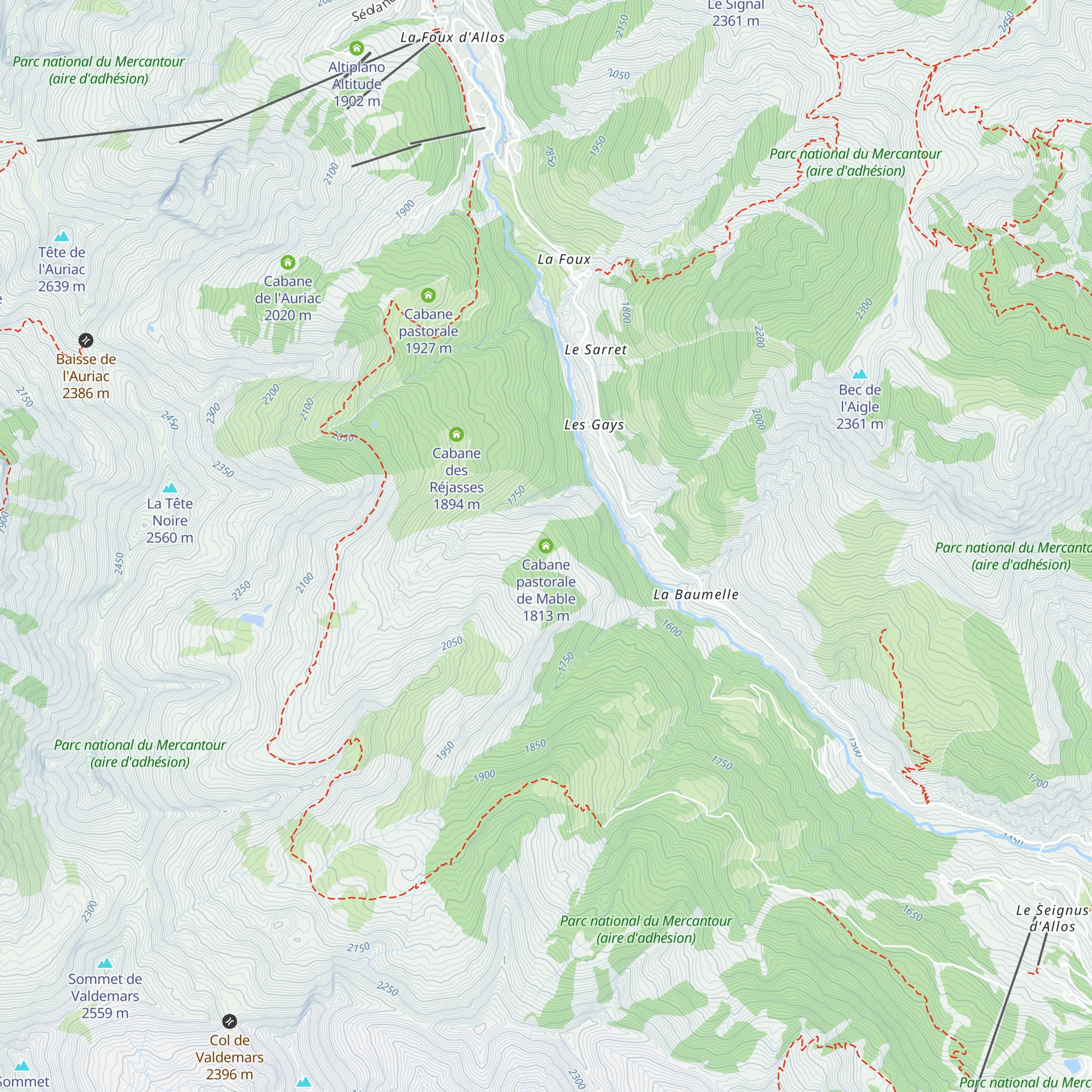 Cabane pastorale de Mable map