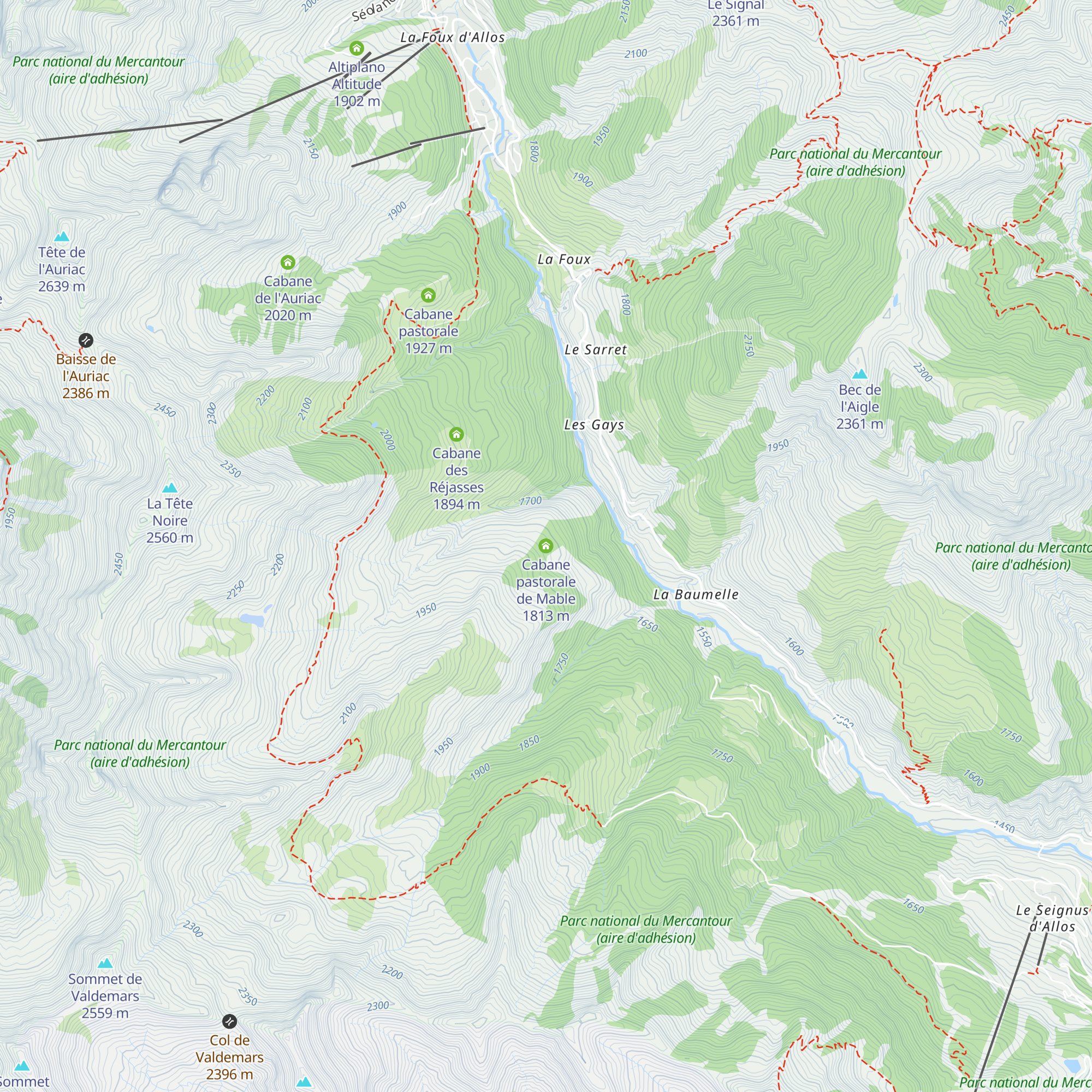 Cabane pastorale de Mable map