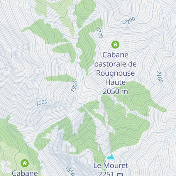 Map of Cabane de Rougnouse Basse
