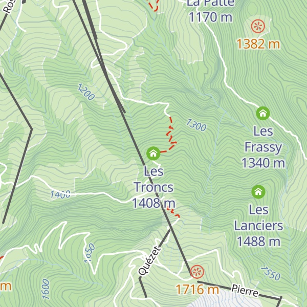 Map of Les Troncs