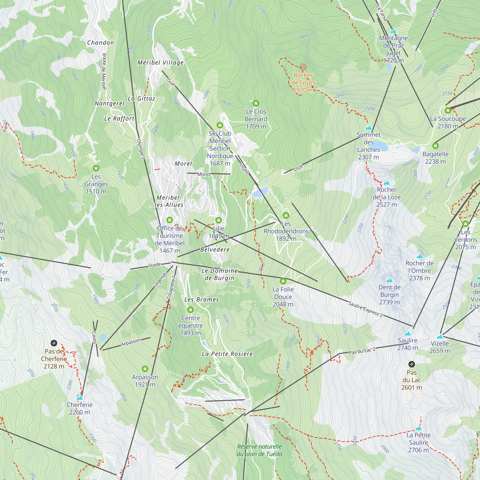 le Monchu Méribel map