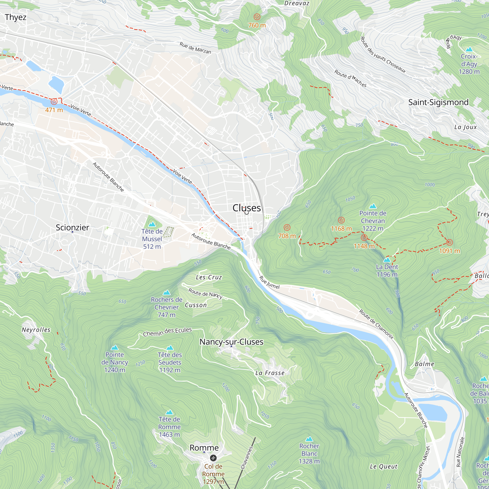 Office de tourisme intercommunal Cluses Arve et montagnes map