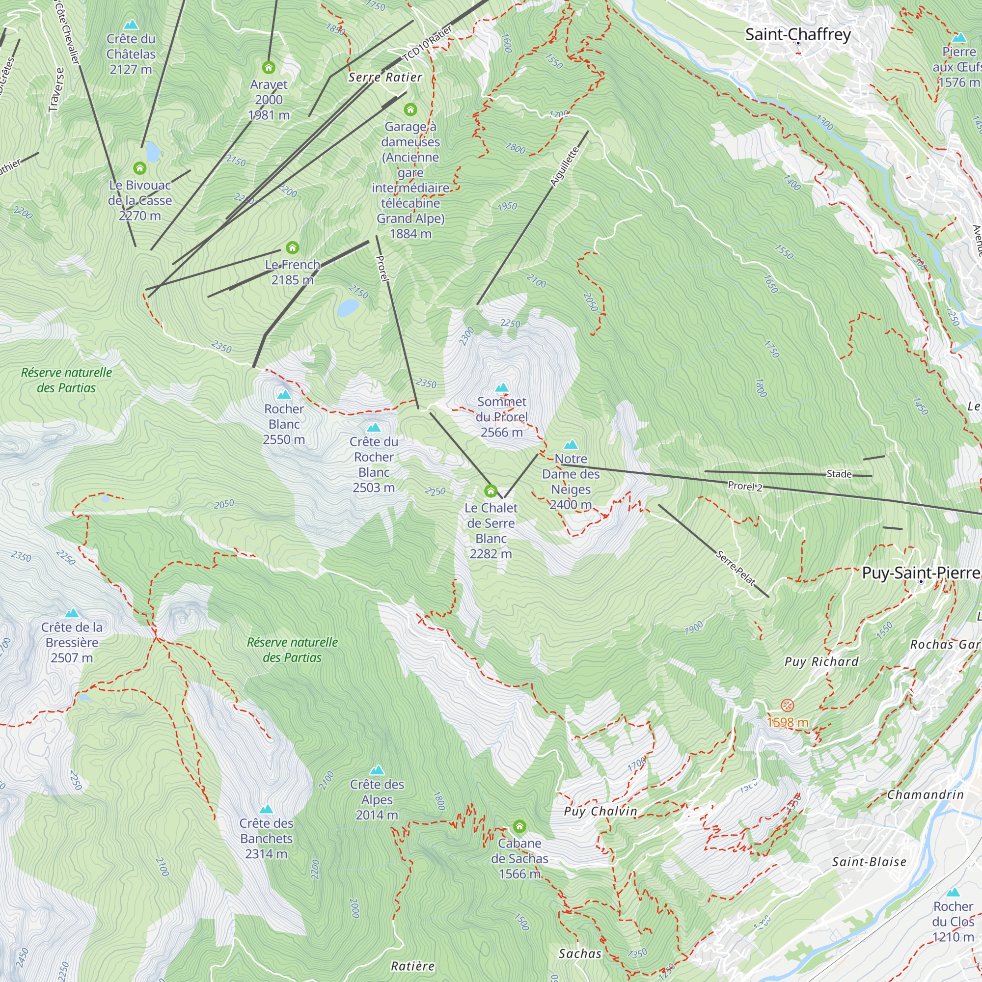 Le Chalet de Serre Blanc map