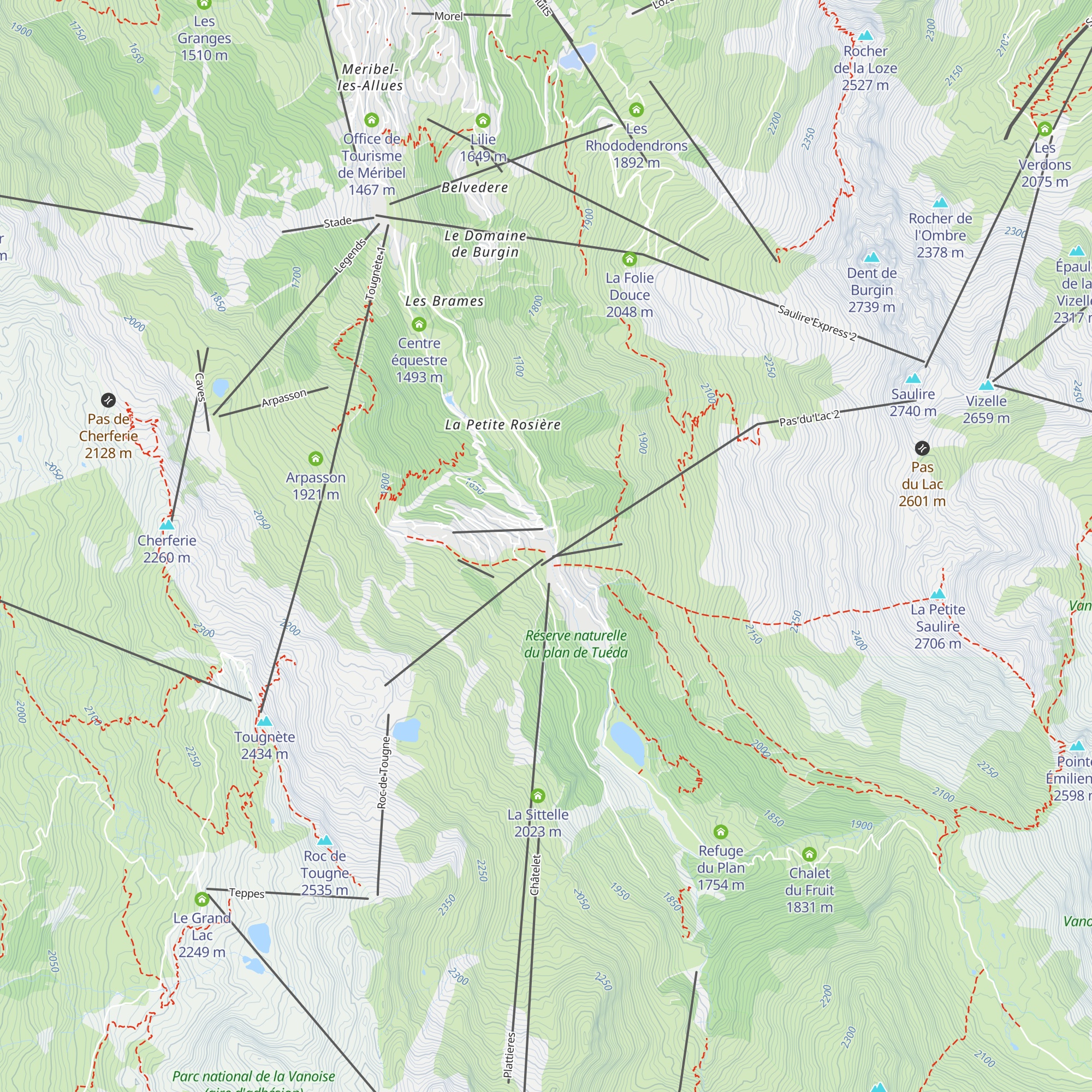 La Table du Ruitor map