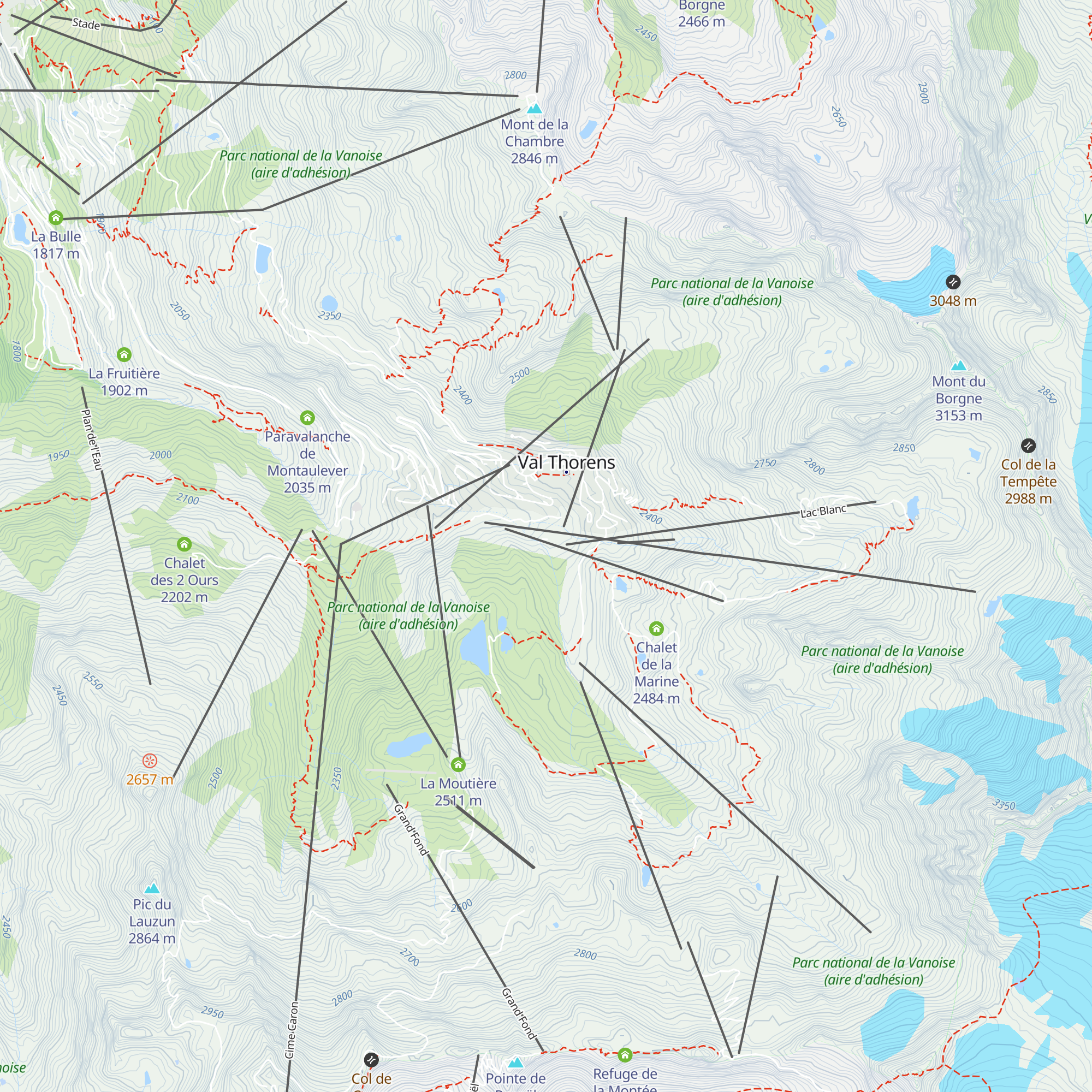 Départ - Arrivée Cosmojet map