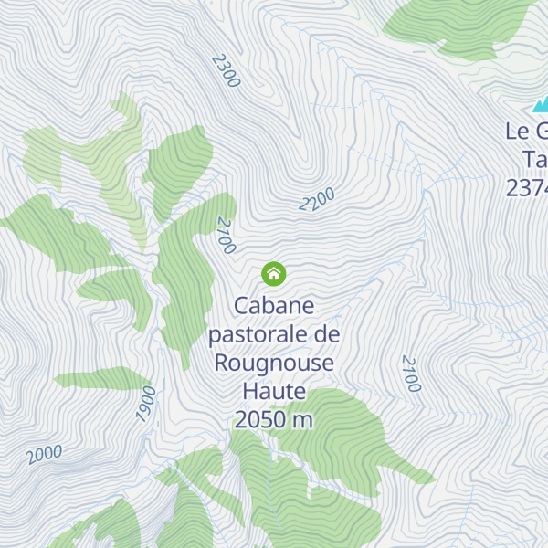 Map of Cabane pastorale de Rougnouse Haute