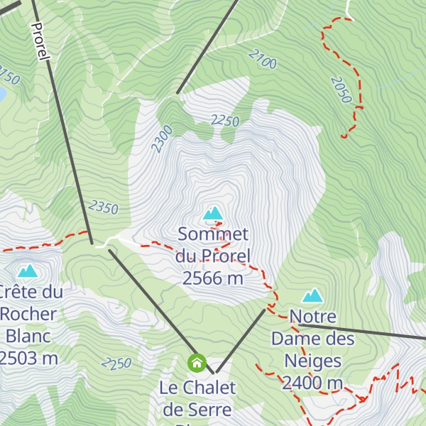 Map of Sommet du Prorel