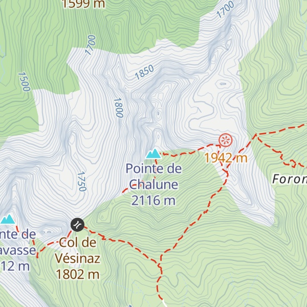 Map of Pointe de Chalune