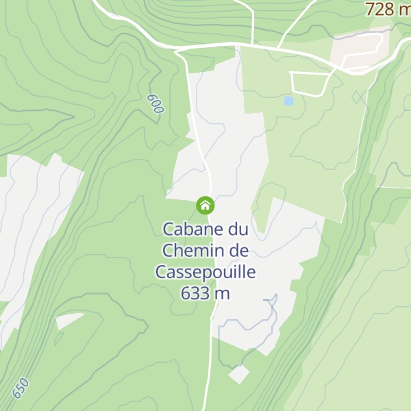 Map of Cabane du Chemin de Cassepouille