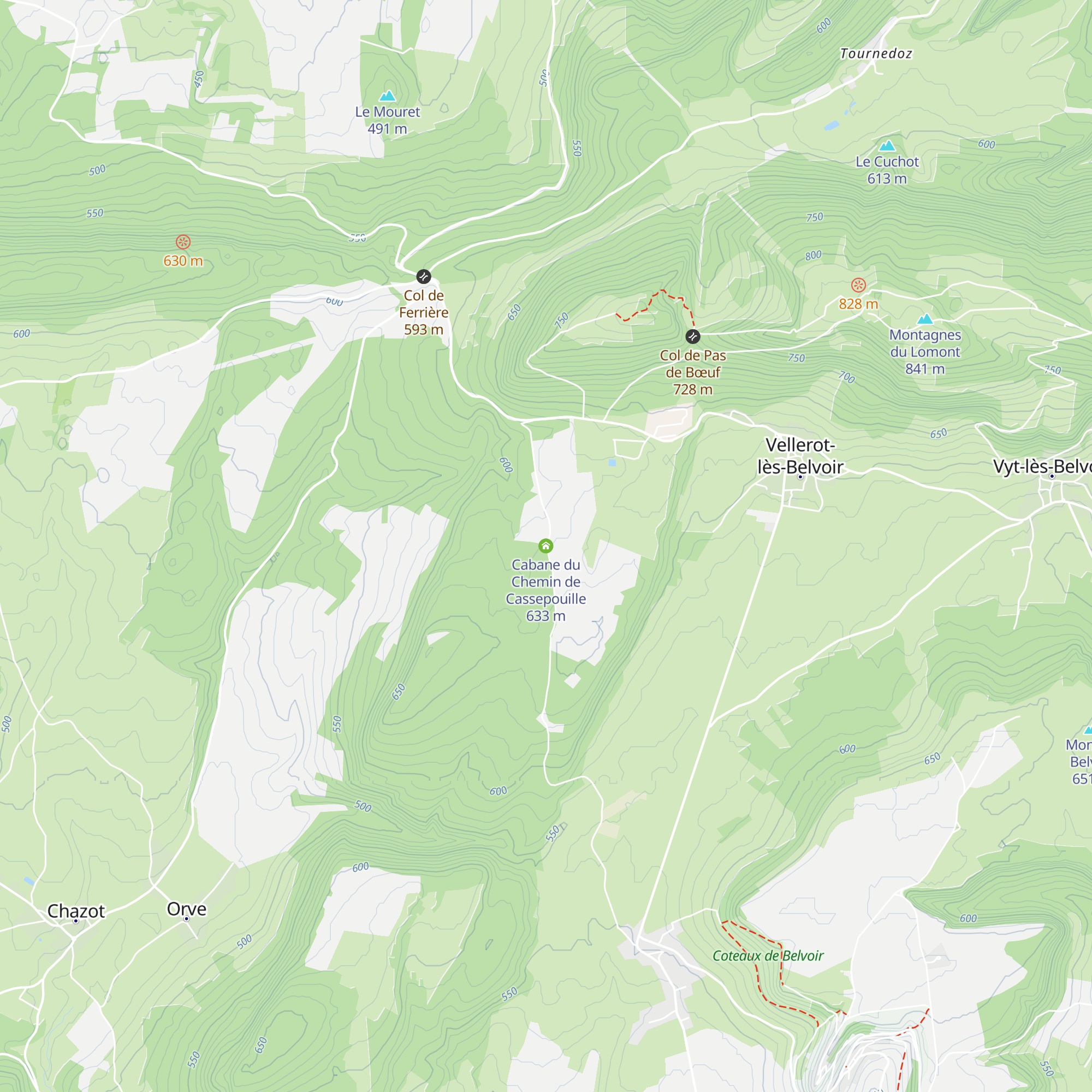 Cabane du Chemin de Cassepouille map