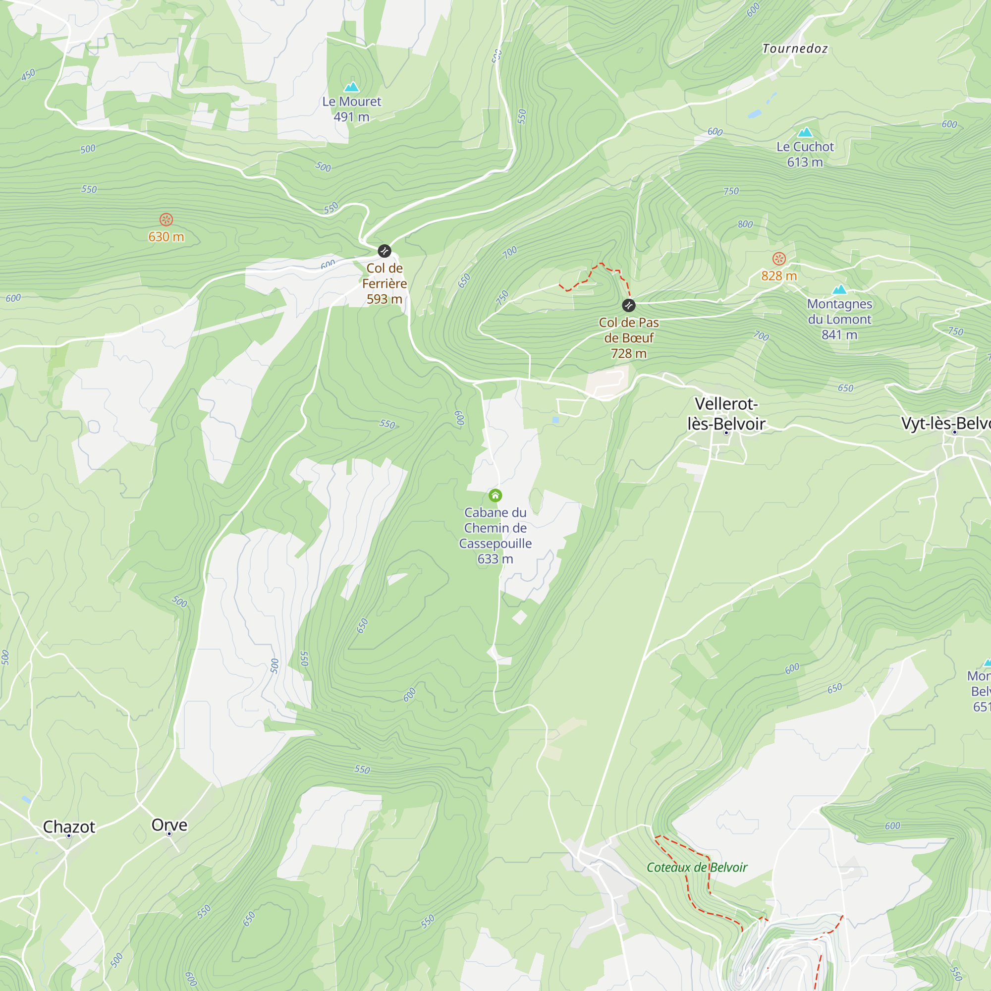Cabane du Chemin de Cassepouille map