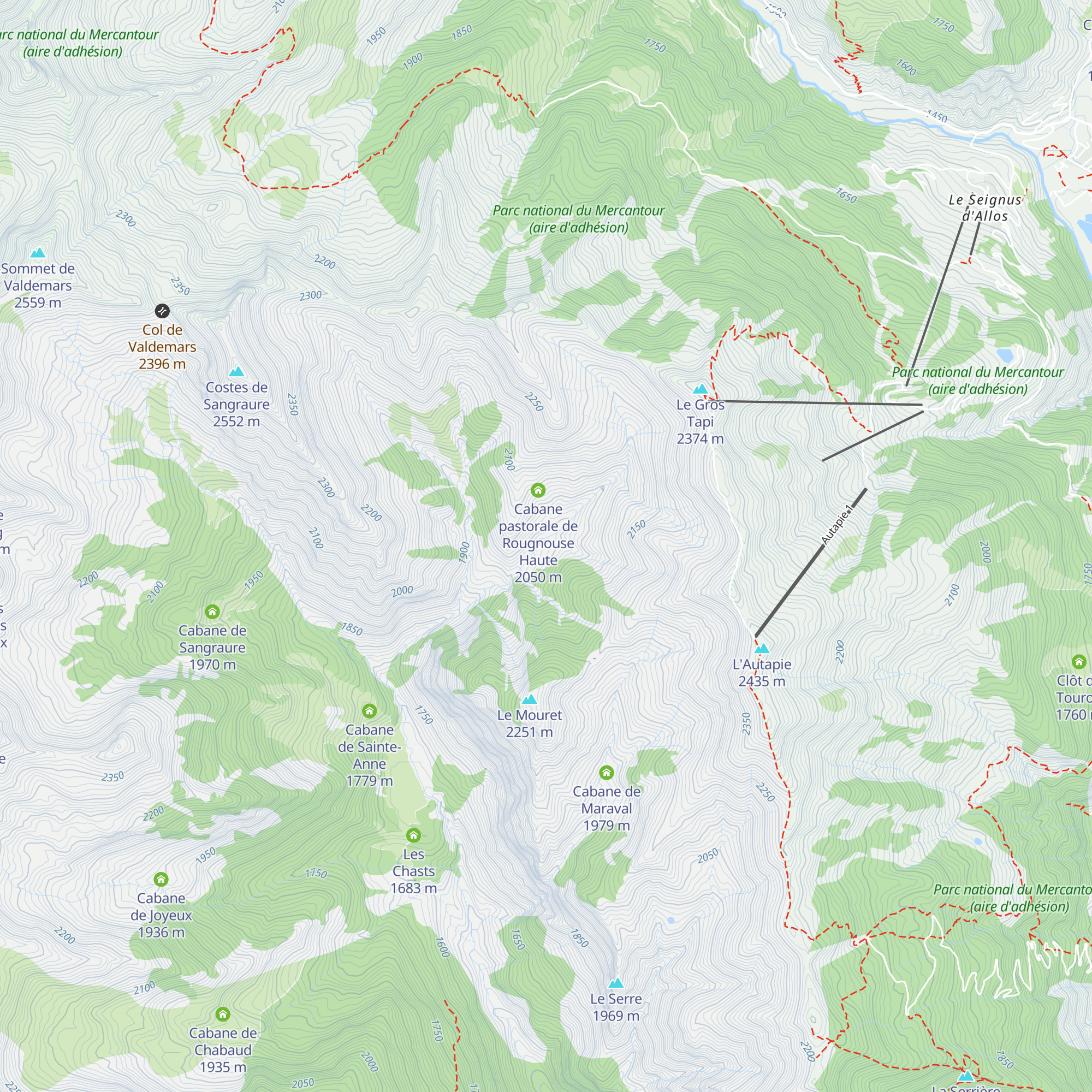 Cabane du Mouret map
