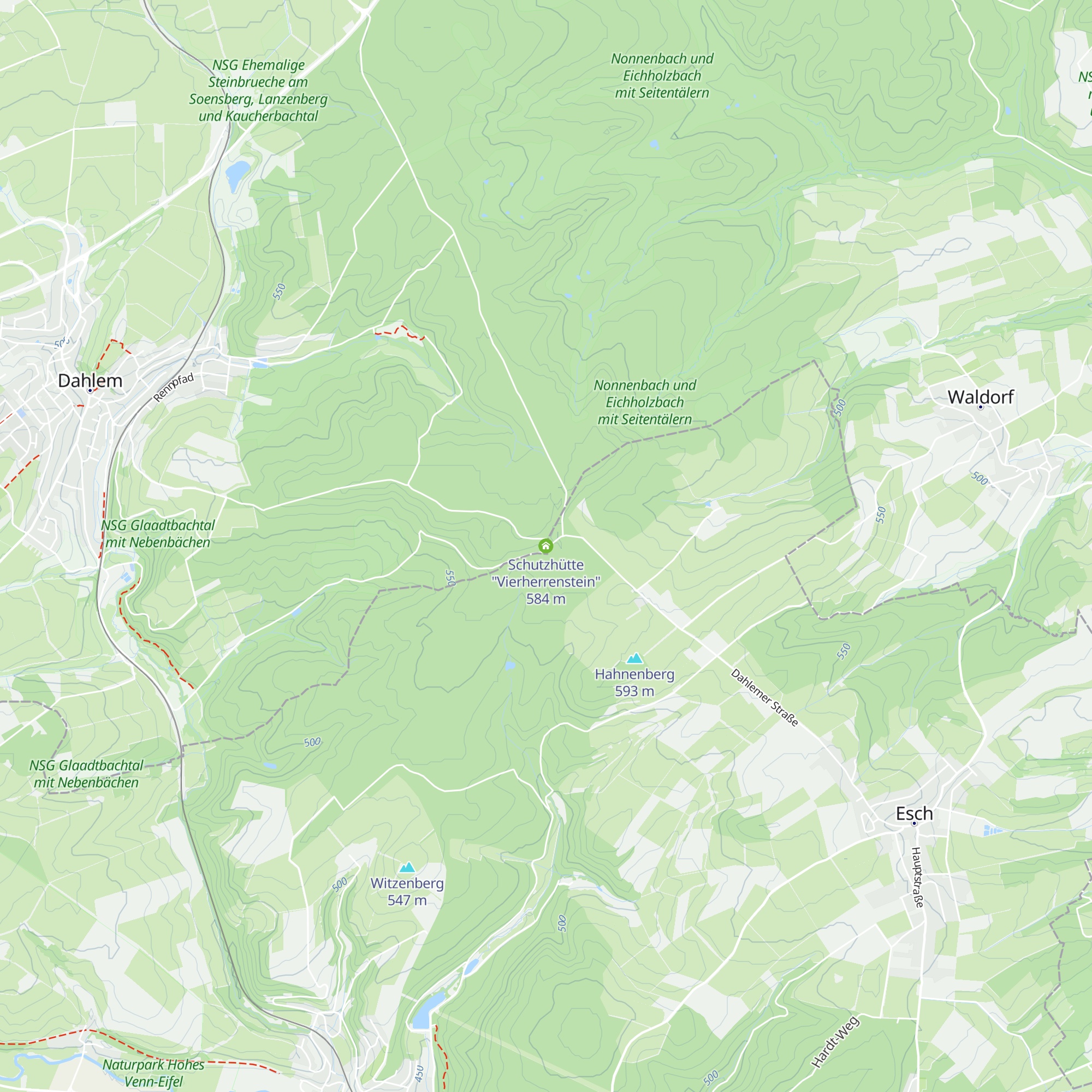 Schutzhütte "Vierherrenstein" map