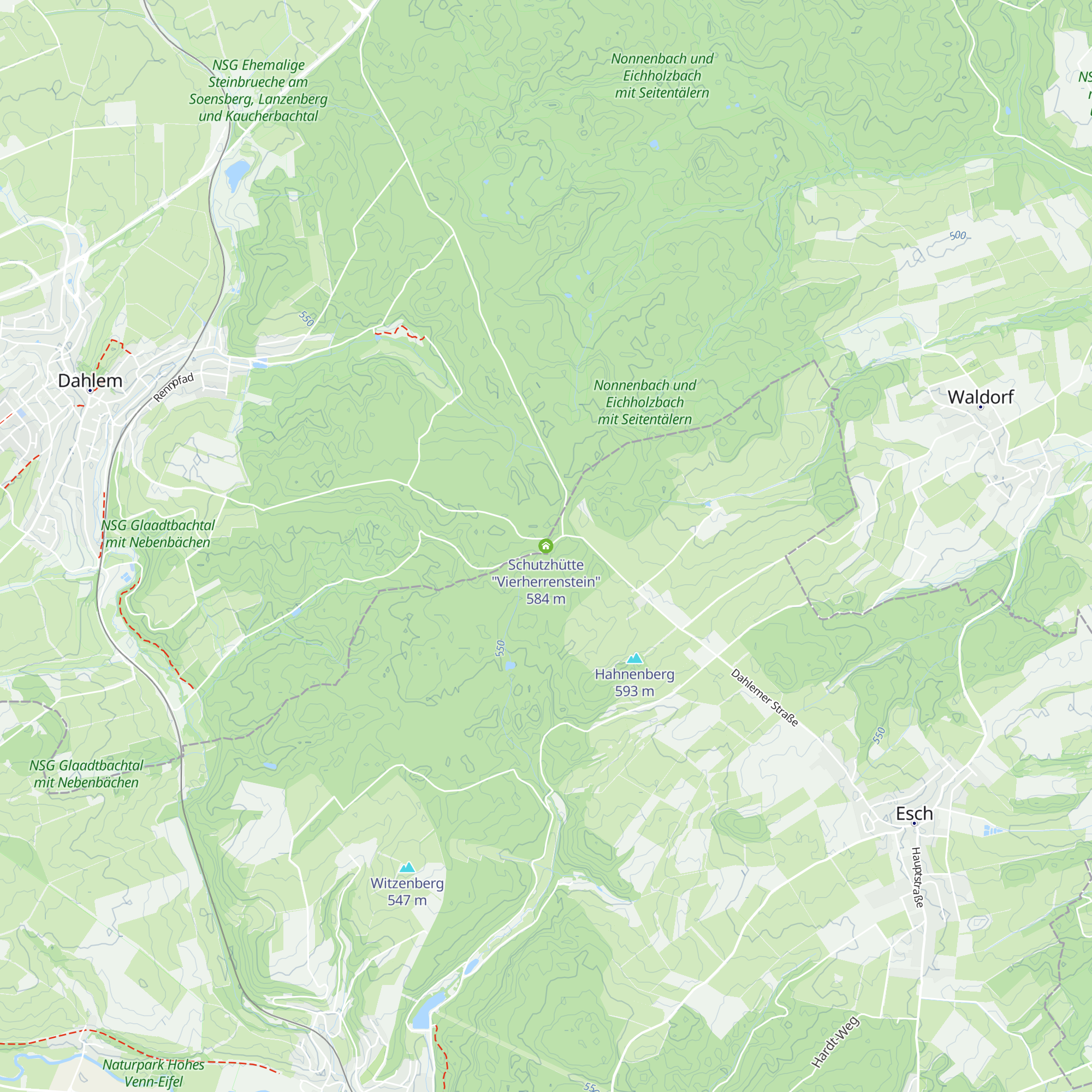 Schutzhütte "Vierherrenstein" map
