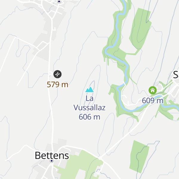Map of La Vussallaz