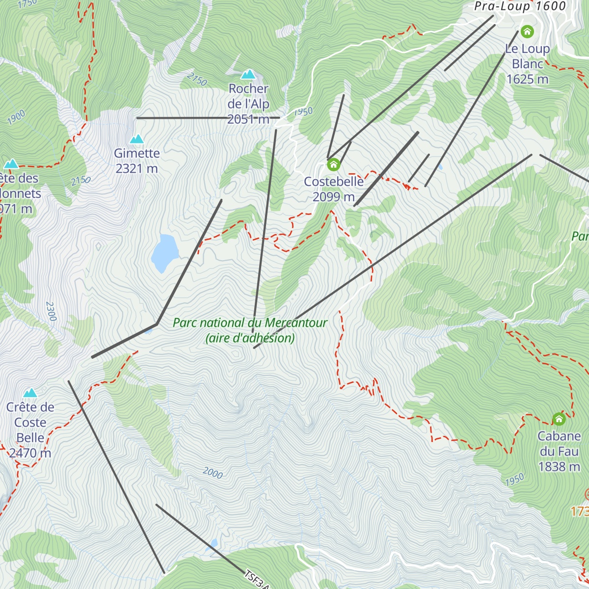 Le Péguiéou map