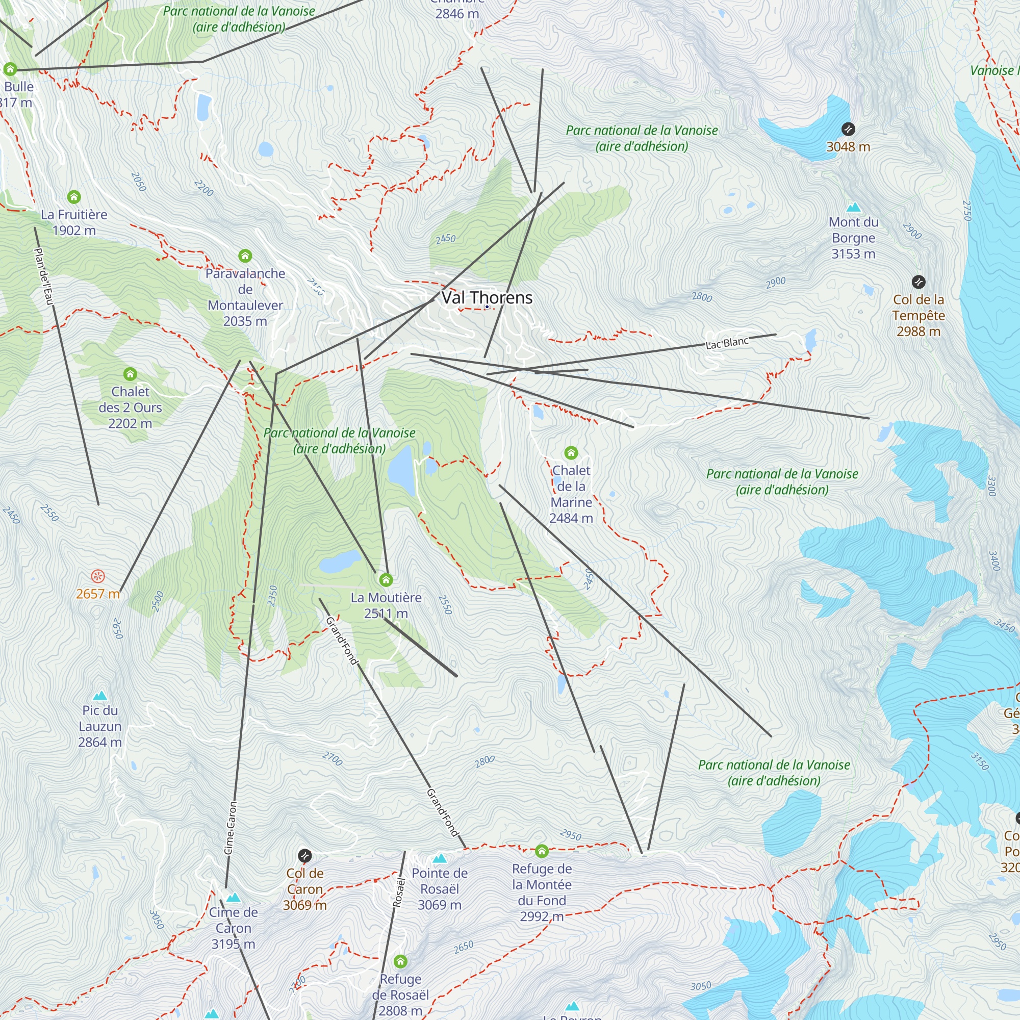 Chalet du Thorens map
